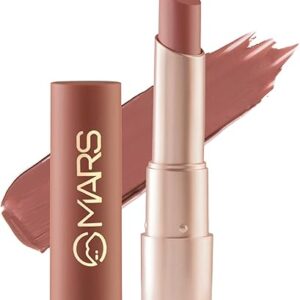 MARS Creamy Matte Long Lasting Lipstick for Women | Creamy Lipstick | Single Swipe Application | Smooth & Light Weight (3.2 gm) (12-Khoobsurat Kuchipudi)